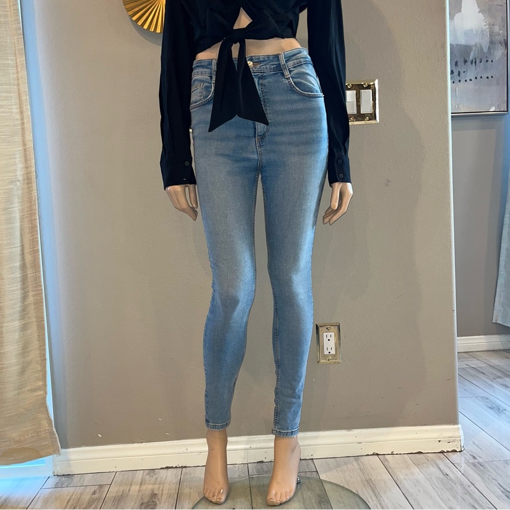 Zara Sky Blue Skinny Jeans